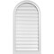 Ekena Millwork Round Top Surface Mount PVC Gable Vent: Functional, w/ 2"W x 2"P Brickmould Sill Frame, 22"W x 42"H GVPRT22X4203SF - alternate 1